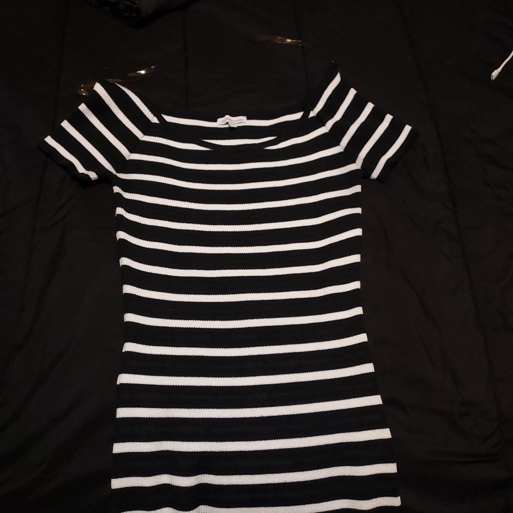 Black and White off the shoulder dress